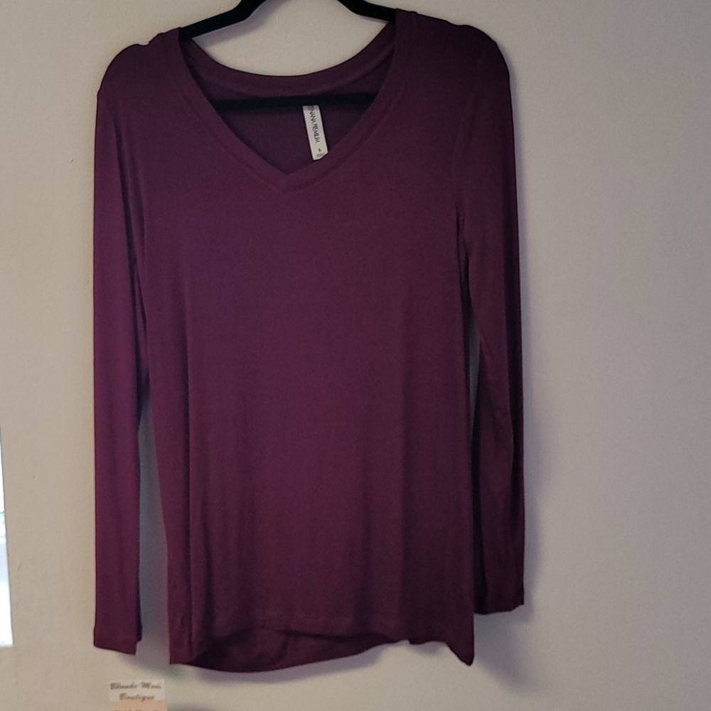 Purple v-neck